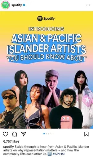 Asian Pacific Islander Artists IG post